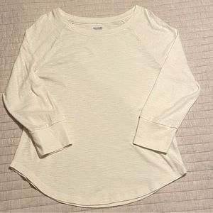 Mossimo Women’s 3/4 Length Sleeve Cream Shirt